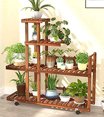 Підставка для квітів "Сарсель" на коліщатках капучино Миколаїв - фото 1