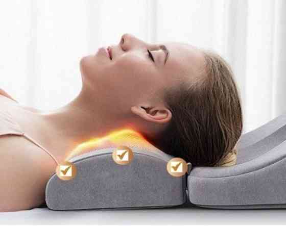 Масажна роликова подушка для шиї, спини та тіла Paradise Sound 501-С з функцією підігріву та музикою Київ