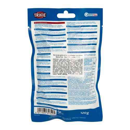 Ласощі Trixie Denta Fun для собак Кісточка для чищення зубів з куркою 5 см 120 г 8 шт Київ