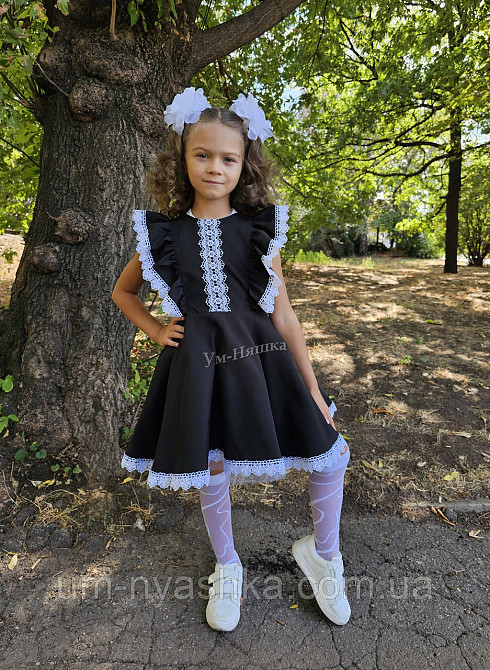 Красивое школьное платье с кружевом 116-140 Кривой Рог - изображение 3