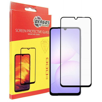 Скло захисне Dengos Full Glue Samsung Galaxy A07 Black (TGFG-406) Вінниця - фото 1