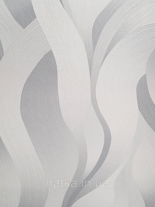 Шпалери метрові вініл на флізелін дизайнерські Erismann Elle Decoration 2 абстракція хвилі білі сірі 3д Київ - фото 3