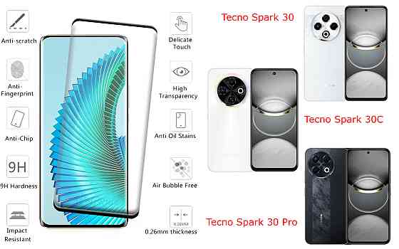 Захисне скло HyperGlass Pro для Tecno Spark 30 KL6, Spark 30C KL5n, Spark 30 Pro – максимальна чутливість та захист Київ