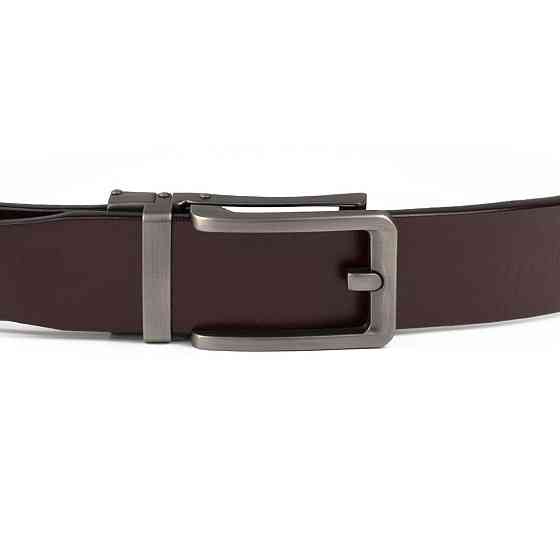 Ремінь чоловічий зі стильною пряжкою Vintage 20307 Коричневий Київ