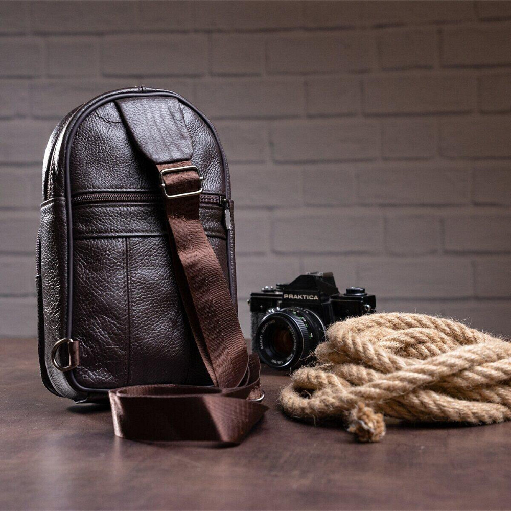 Сумка мужская через плечо Vintage 14986 Коричневая Киев - изображение 7