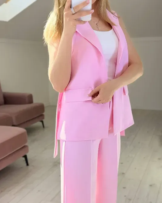 Стильний жіночий костюм із жилетом і штанами Одеса - фото 4