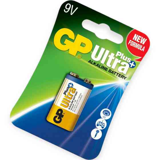 Батарейка "КРОНА" лужна 9.0V прямокутна GP Ultra Plus Alkaline блістер Мукачево