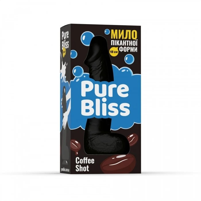 Мило у формі пеніса Pure Bliss Coffee Shot з ароматом кави, чорне, 18 см Sex Aura Київ - фото 7