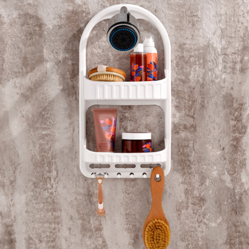 Полиця для ванної кімнати 2-ярусна білий 09164 ELIF Житомир