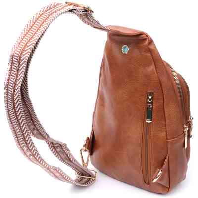 Сумка Vintage Жіноча слінг з екошкіри Руда (22749) Вінниця
