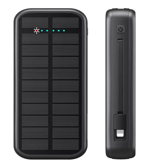 Зарядное устройство на солнечных батареях Powerbank 20000mAh 20W P88S (Черный) Винница