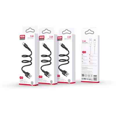 Дата кабель USB 2.0 AM to Lightning NB230-AI black XO (NB230-AI.black) Винница