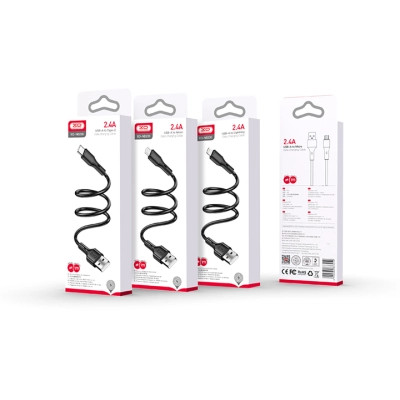 Дата кабель USB 2.0 AM to Lightning NB230-AI black XO (NB230-AI.black) Винница - изображение 2