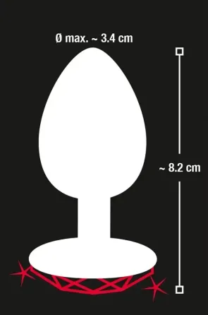 Металлическая пробка ДИАМАНТ СЕРДЦЕ (средняя) Sex Aura Киев