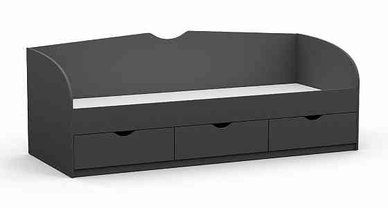 Кровать односпальная L-8, Антрацит, 2030х834х766 Львов