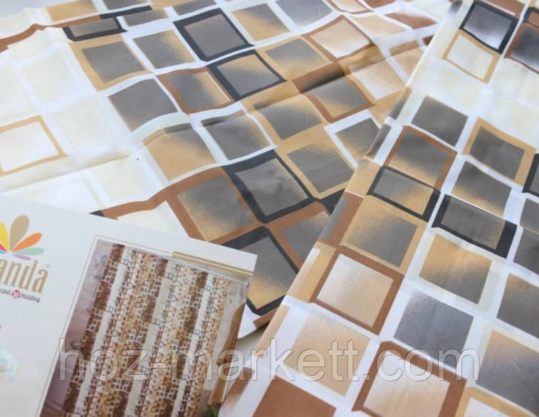 Штора в ванную тканевая Миранда Kare производство Турция Харьков - изображение 3