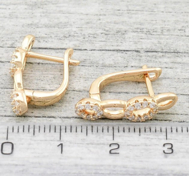 Серьги Xuping 23840 18К, размер 20*5мм, позолота 18К, вес 2,8 г Киев - изображение 2