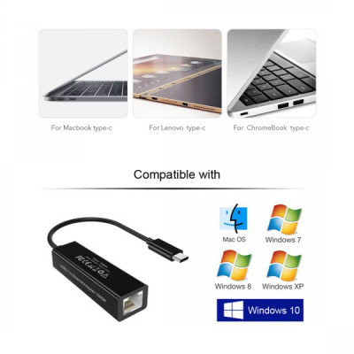 Адаптер USB-C to Gigabit Ethernet Choetech (HUB-R01) Вінниця - фото 6