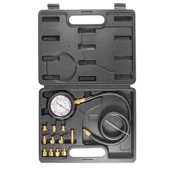 Тестер давления масла в комплекте с резьбовыми адаптерами переходниками 12 предметов, в кейсе Forsage Одесса