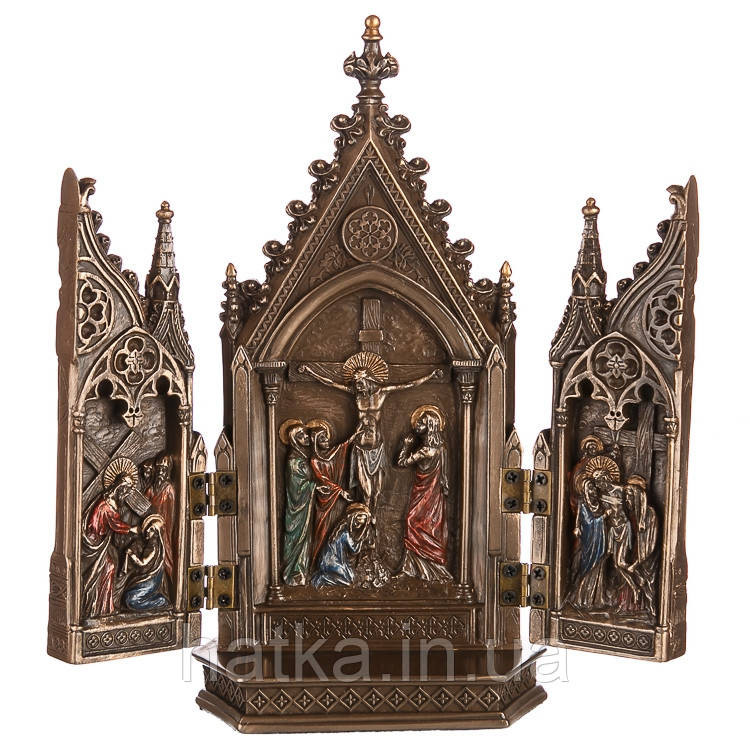 Статуетка Veronese "Триптих" 20*10 см основана сюжет із бронзовим покриттям 76234A4 Київ - фото 1