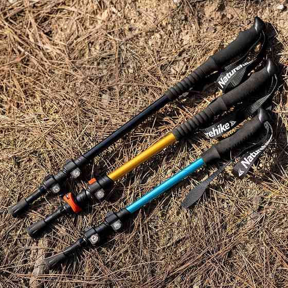 Трекинговая палка 3-сек. Naturehike Men ST 01 6061 AL NH17D001-Z, алюминий, синяя Ровно