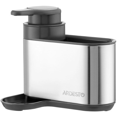 Дозатор для рідкого мила Ardesto Minimalism Органайзер для миючих засобів Сірий (ARHB3102GS) Вінниця - фото 1