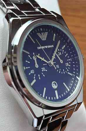 Чоловічий годинник Emporio Armani на браслеті срібного кольору з датою Київ