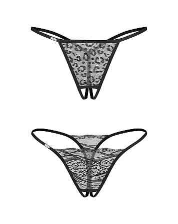 Набір трусиків із доступом Obsessive Bianca 2-pack crotchless thong 2XL/3XL Sex Aura Київ
