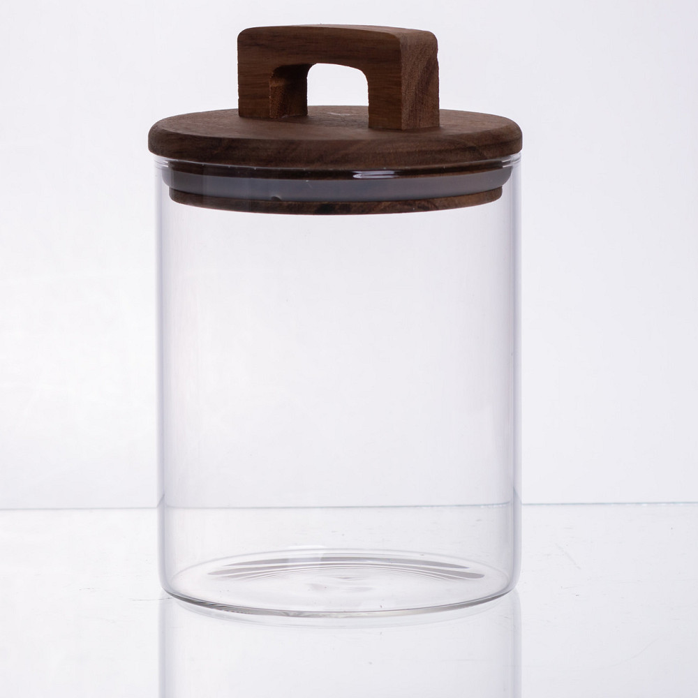 банка для сипучих продуктів з бамбуковою кришкою 800 мл 64486-65 Коломыя - изображение 1