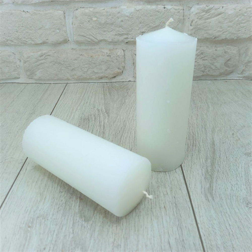 Свеча хозяйственная парафиновая 10×5 см (160 г) — белая толстая свеча для дома, декора и освещения Харьков - изображение 2