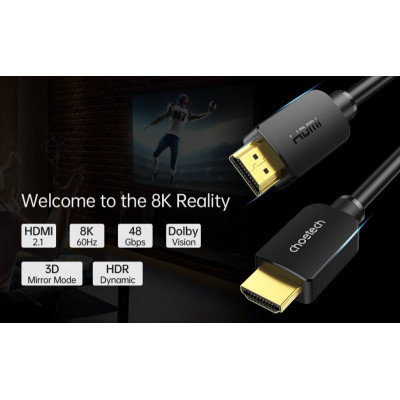 Кабель мультимедийный HDMI M to HDMI M 2.0m V2.1 8K60Hz HDR10 HLG Choetech (XHH-TP20) Винница - изображение 6