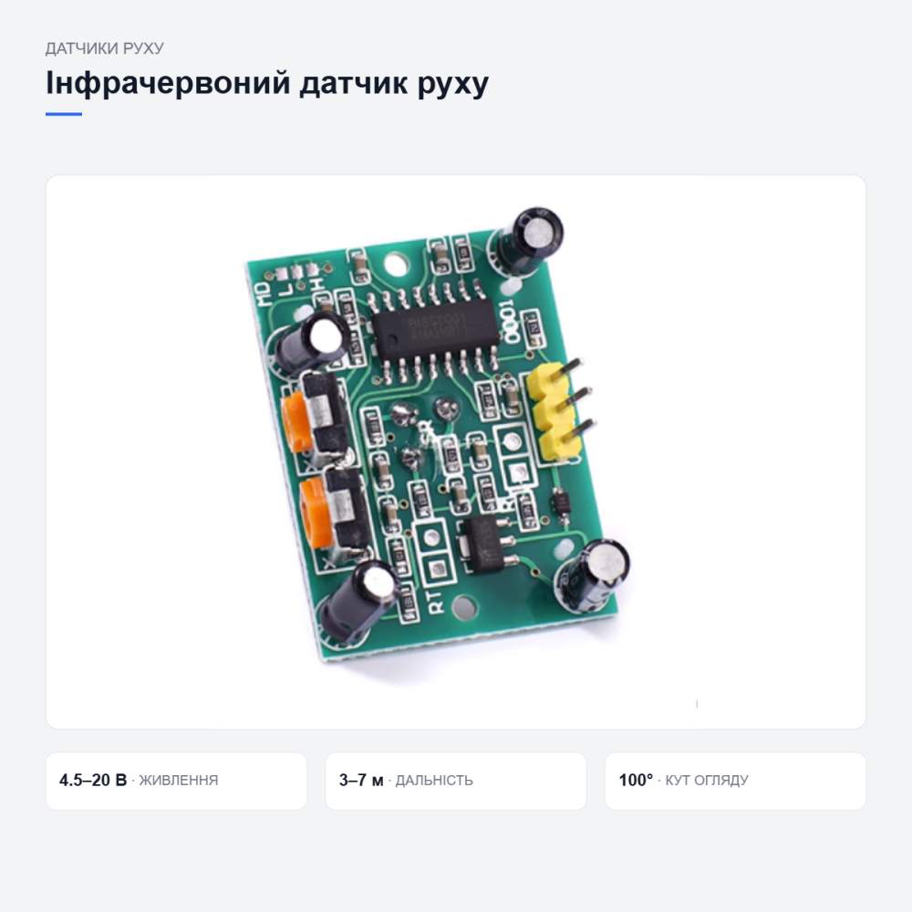 Інфрачервоний датчик руху HC-SR501 Київ - фото 8