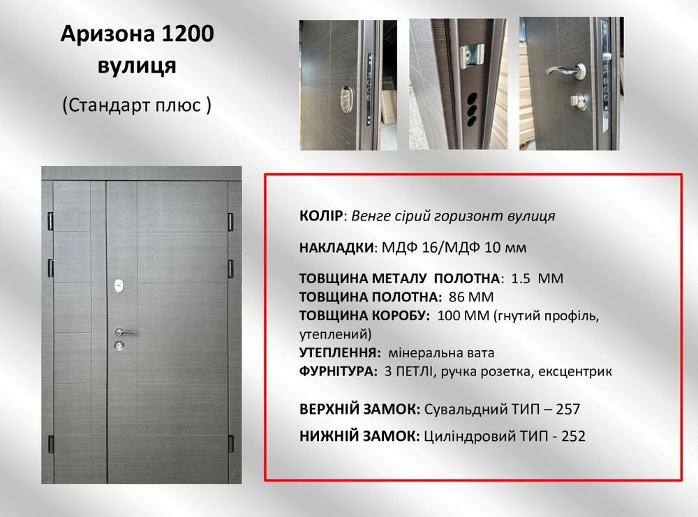 Двери уличные Redfort, модель Аризона, комплектация Стандарт плюс (2 контура) Киев - изображение 8