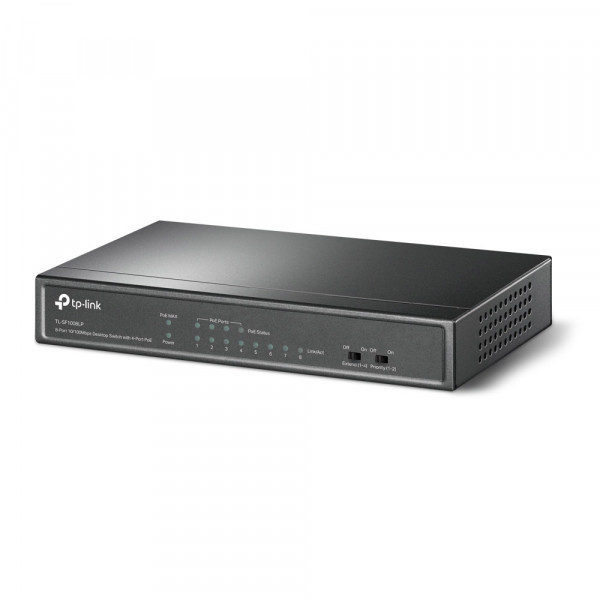 Комутатор TP-Link TL-SF1008LP 8x1FE/4xPoE 41W некерований 250м (TL-SF1008LP) Киев - изображение 3