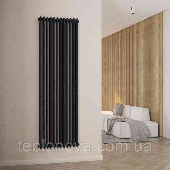 Дизайнерський радіатор 1800/560 (мм) чорний мат IDEALE VIOLA (бічне підключення) 13 12/1800/560 Чернівці