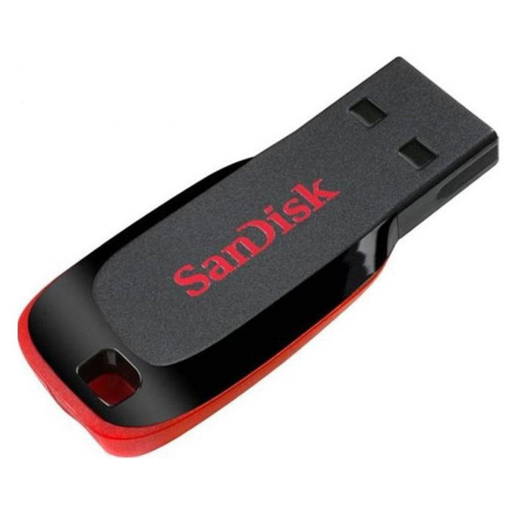 Флешка flash SanDisk USB накопичувач 2.0 Cruzer Blade 128Gb, колір чорний / червоний SDCZ50-128G-B35 Одеса - фото 1