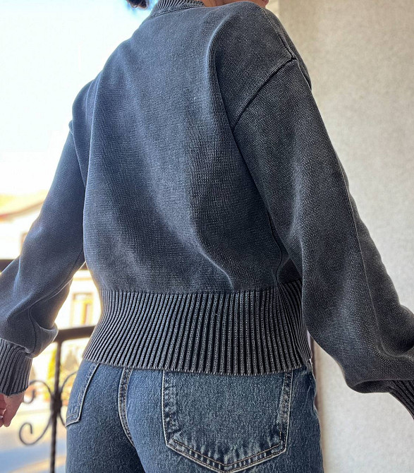 Светр жіночий A-N 870 варений ведмедик камінчики середня довжина оверсайз 44-48, чорний, 44-48 Київ - фото 2