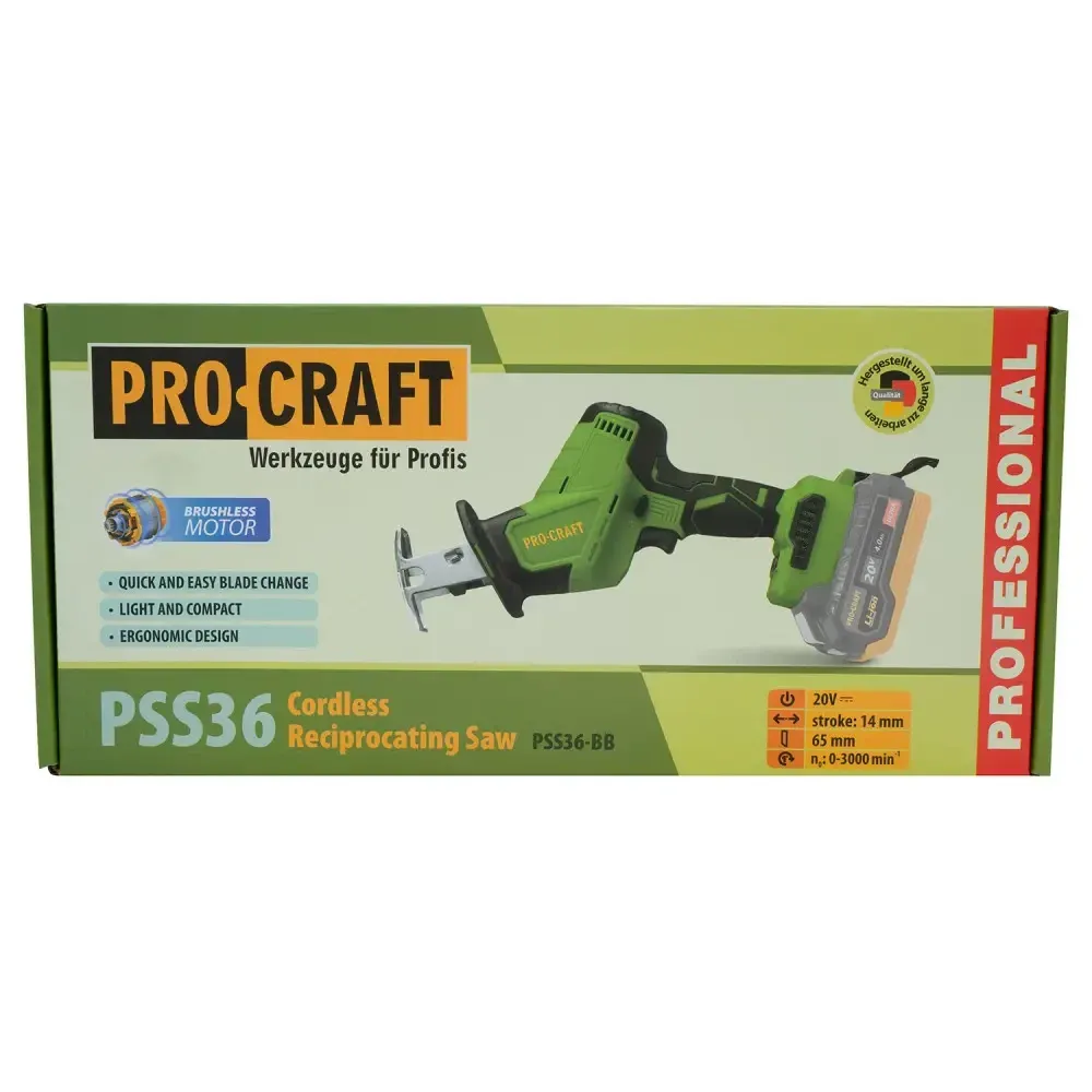 Пила шабельна акумуляторна Procraft ,Бездротова шабельна пила PSS36 ,Безщіткова шабельна пила (без акб та зп)3000 об/хв Львів - фото 9