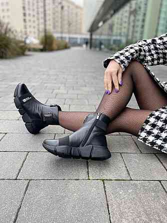 Черевики жіночі VLADEKS чорні натуральна шкіра 37р.-24см. висота 13см. (3908) Коломыя