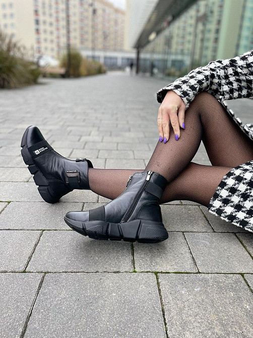 Черевики жіночі VLADEKS чорні натуральна шкіра 37р.-24см. висота 13см. (3908) Коломыя - изображение 6