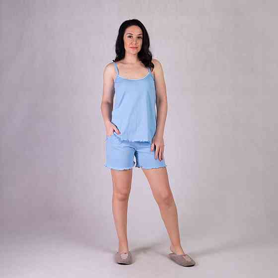 Комплект (майка и шорты) трикотаж для кормящих Соломия 50/52 (XL/XXL) Tiana Голубой Кривой Рог