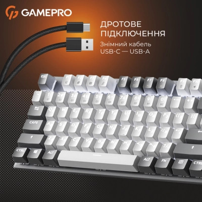 Клавиатура GamePro Genesis Metallic MK144G Outemu Red Switch USB UA Gray (MK144G) Винница - изображение 3