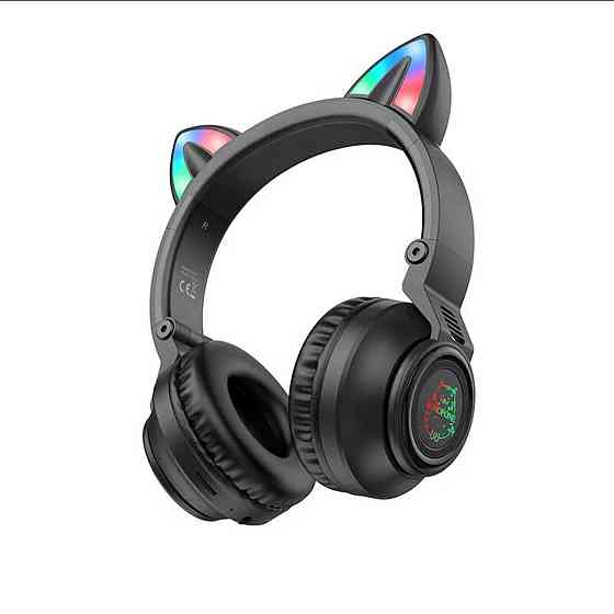 Навушники BOROFONE BO18 Cat ear BT headphones Black (6974443384949) Киев