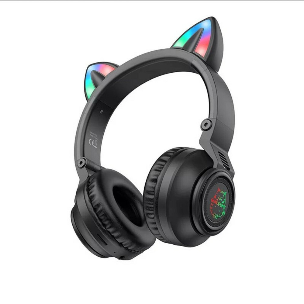 Навушники BOROFONE BO18 Cat ear BT headphones Black (6974443384949) Київ - фото 1