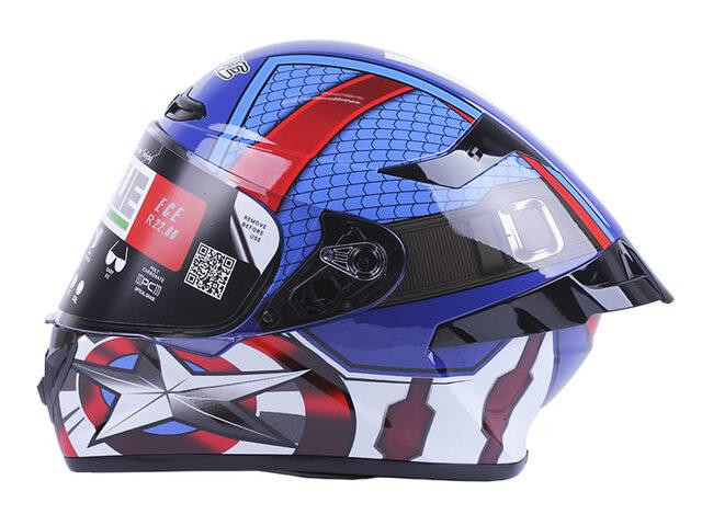 Шолом мотоциклетний інтеграл MD-821, синій із зіркою, size XL Мукачево - фото 3