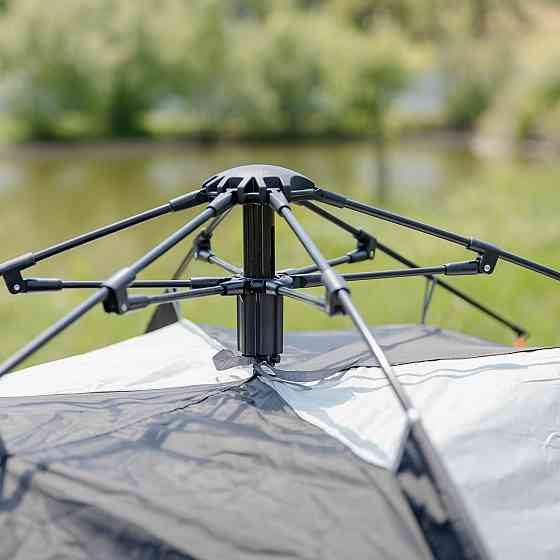 Намет автоматичний тримісний 2 на 2 (м) кемпінговий туристичний LU-016B Чорний Коломия