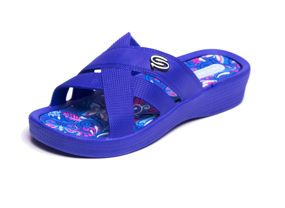 Женские шлепанцы летние танкетка фиолет 129 пенка Одесса - изображение 1