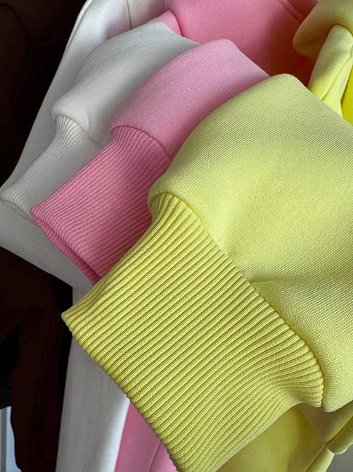 Жіноче базове оверсайз худі турецьке тринитка пін'є Лимонний Одеса - фото 5