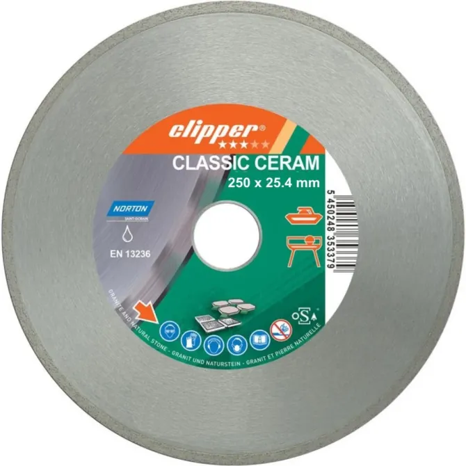 Диск алмазный по керамике NORTON CLIPPER CLA CERAM 250 x 25.4 мм (70V025) Коломия - фото 2