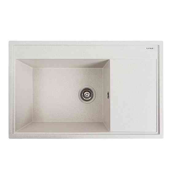 PLATINUM Гранітна мийка для кухні Platinum 7950 AZURIT матова Біла в крапку Київ
